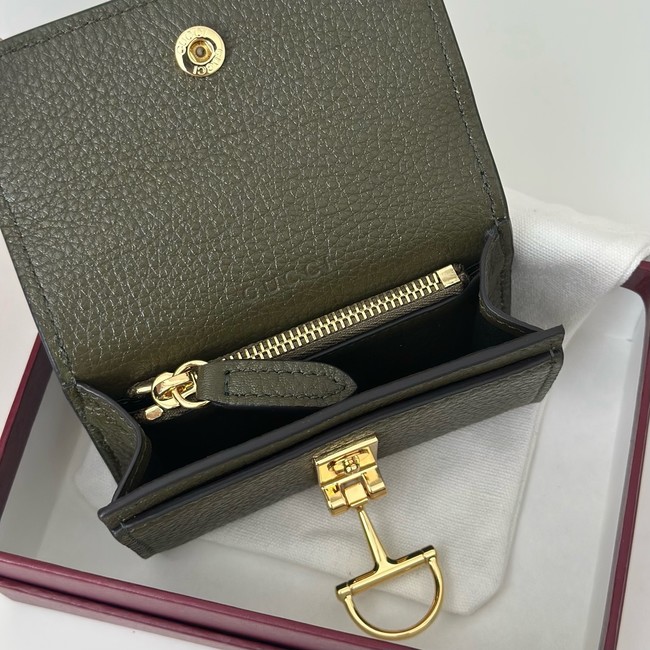 Gucci Softbit card case 828148 Khaki