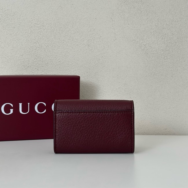 Gucci Softbit card case 828148 Rosso Ancora red