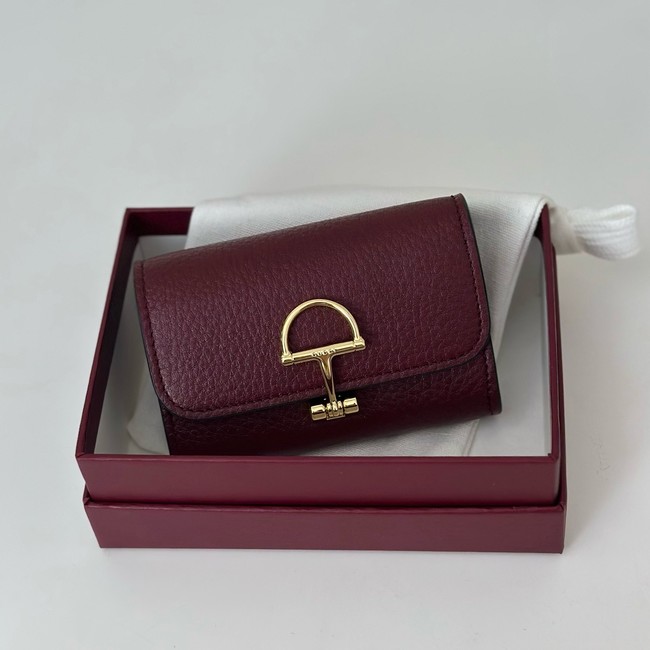 Gucci Softbit card case 828148 Rosso Ancora red