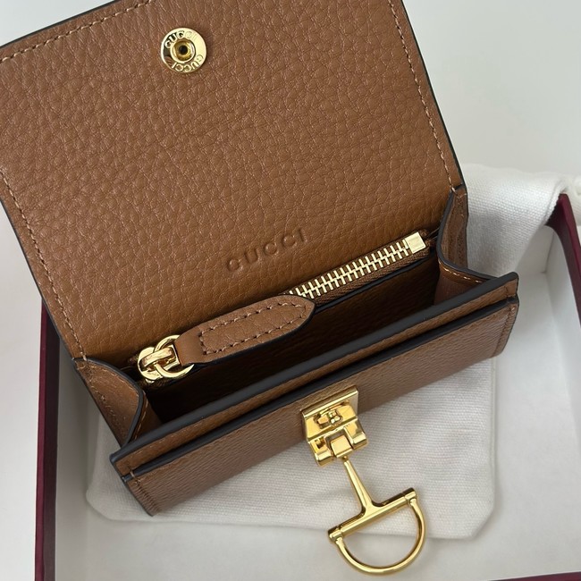 Gucci Softbit card case 828148 brown