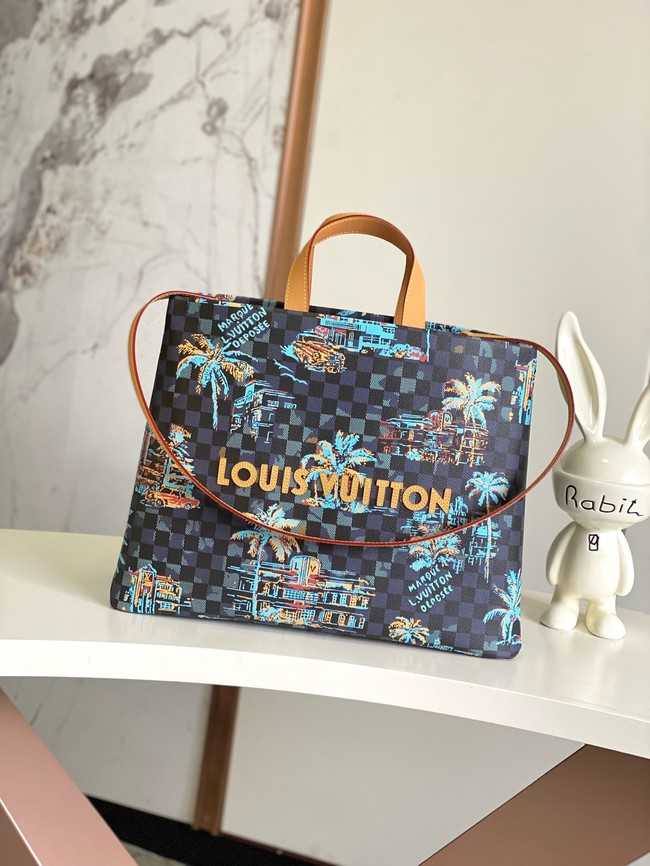 Louis Vuitton Shopper Tote MM N00218 Marina Blue