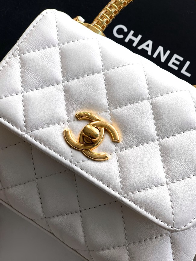 Chanel MINI FLAP BAG WITH TOP HANDLE AS2215-17