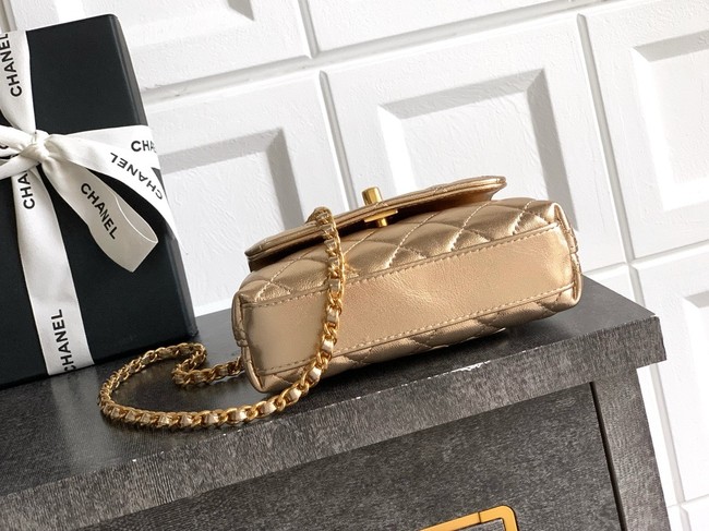 Chanel MINI FLAP BAG WITH TOP HANDLE AS2215-18