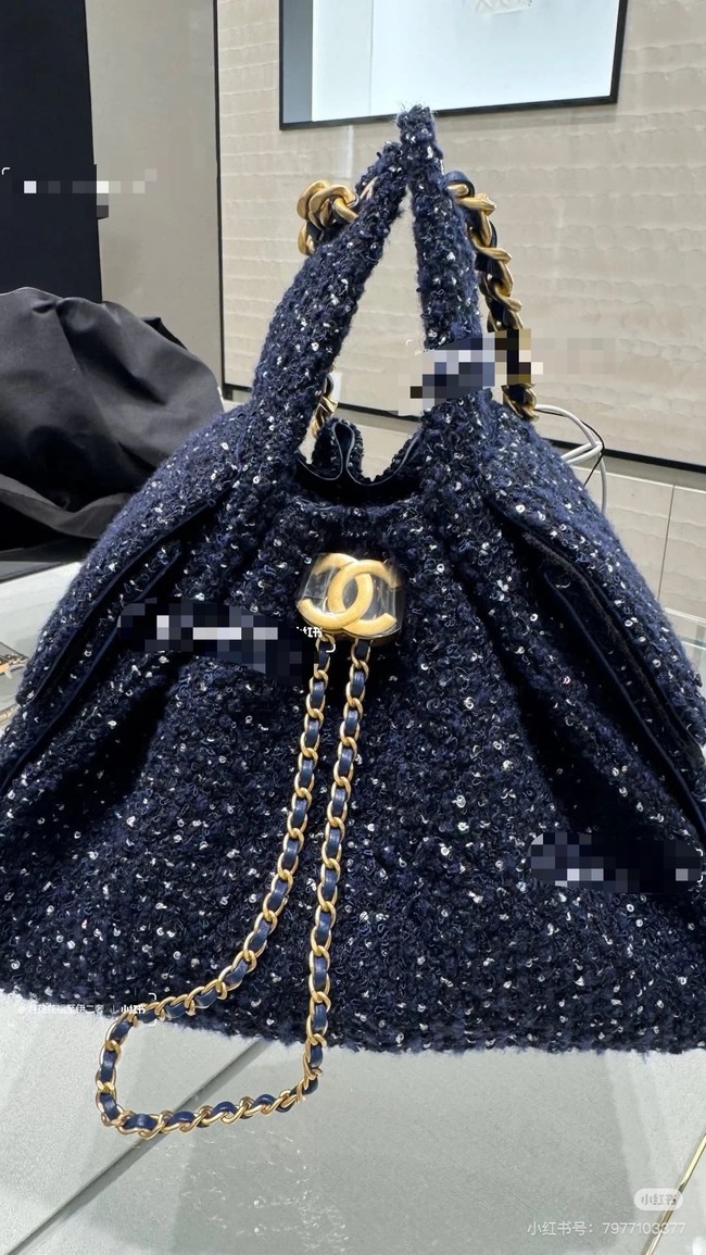 CHANEL 25 SMALL HANDBAG AS5293 dark blue