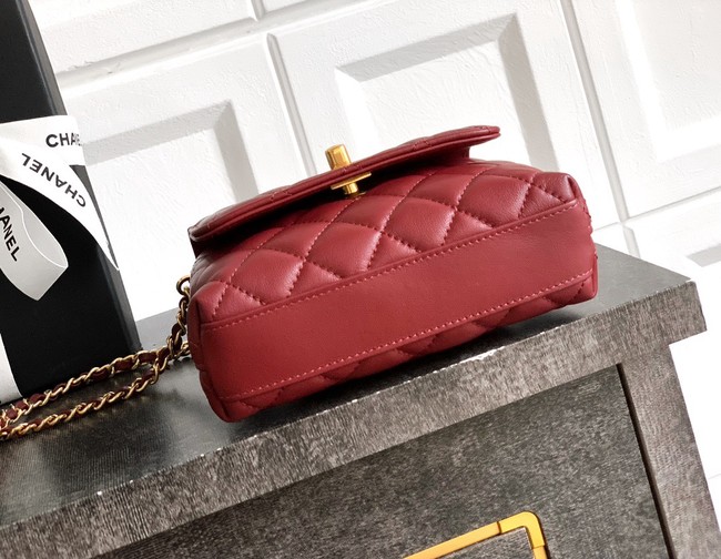 Chanel MINI FLAP BAG WITH TOP HANDLE AS2215-19