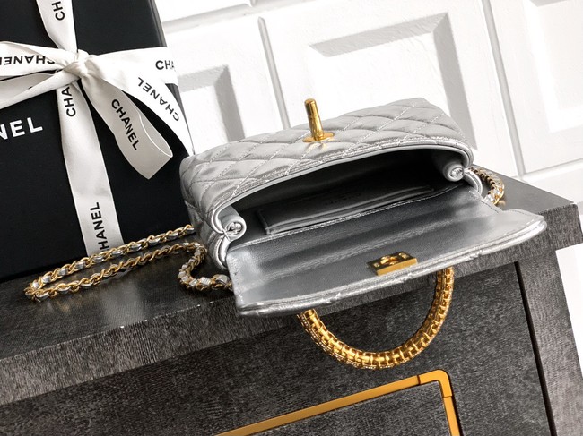Chanel MINI FLAP BAG WITH TOP HANDLE AS2215-21