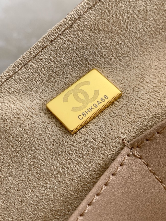 Chanel MAXI FLAP BAG WITH TOP HANDLE AS5543 Apricot