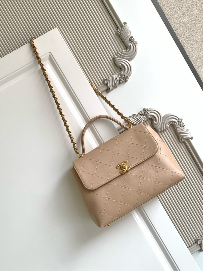 Chanel SMALL FLAP BAG WITH TOP HANDLE AS5467 Apricot