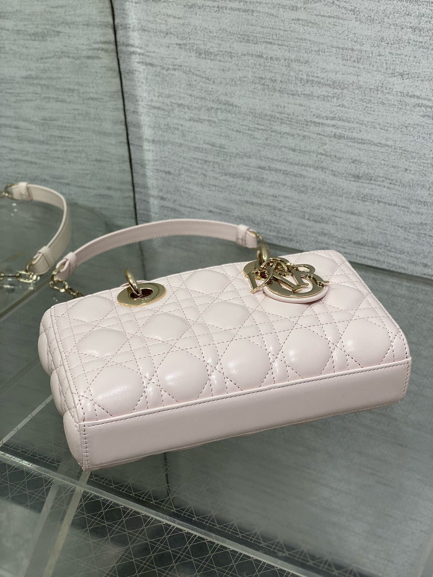 Dior Small Lady D-Joy Bag Cannage Lambskin M0613 Light Pink
