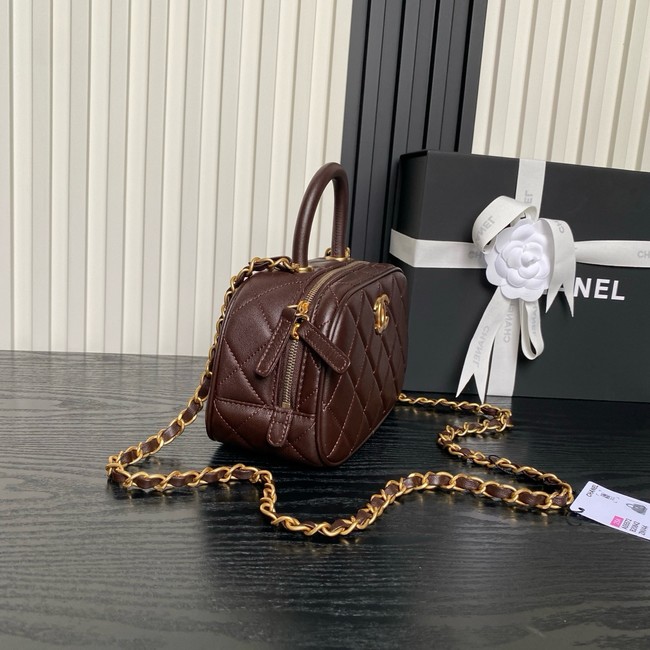 Chanel Mini Bowling Bag AS5572 Dark Brown