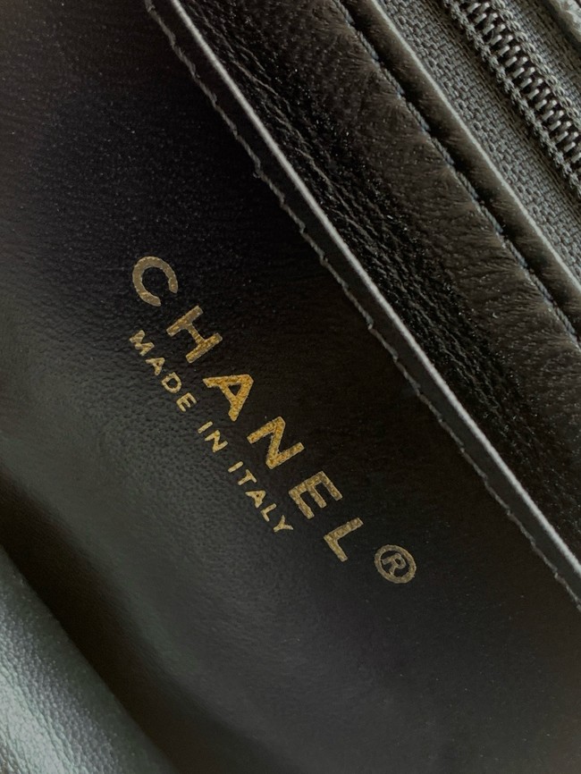 CHANEL Mini Flap Bag with Top Handle AS5701 black