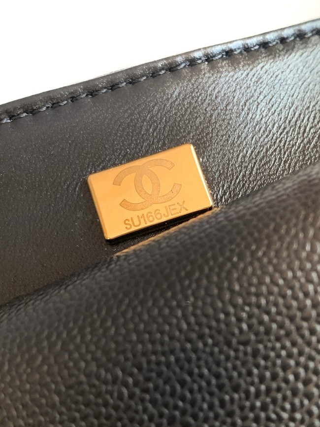 CHANEL Mini Flap Bag with Top Handle AS5701 black