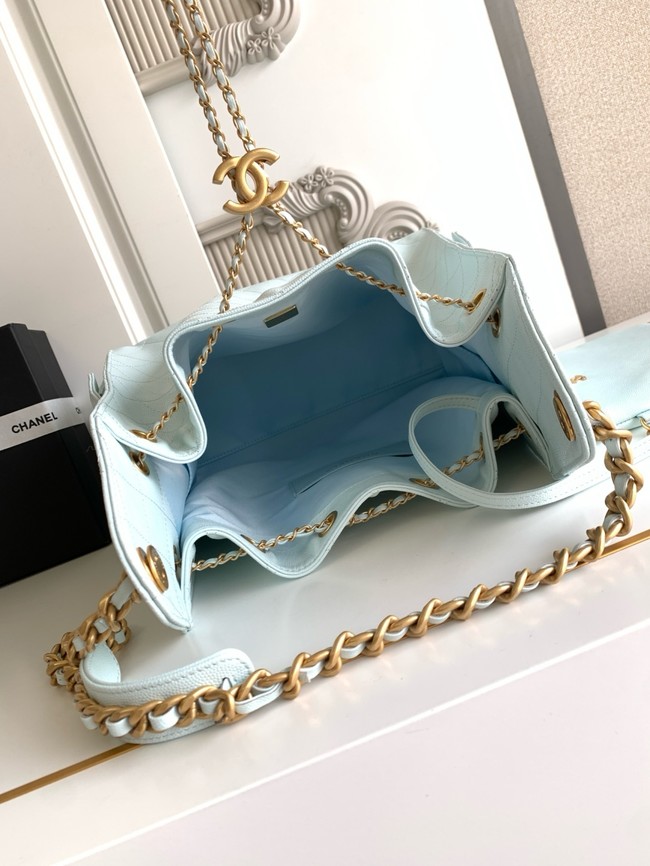 CHANEL 25 Medium Handbag AS5311 light blue