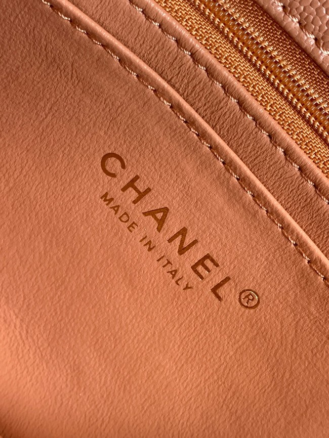 CHANEL Mini Flap Bag with Top Handle AS5702 Camel