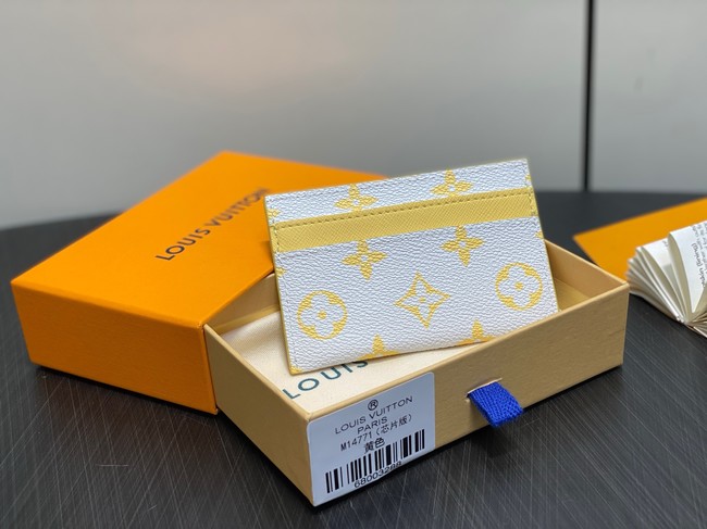 Louis Vuitton Double Card Holder M14771 Gray&Yellow