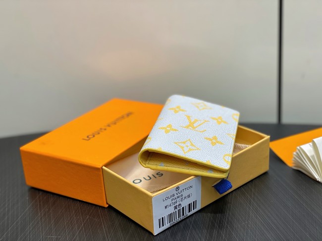 Louis Vuitton Pocket Organizer M14769 Gray&Yellow