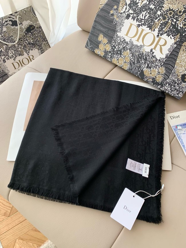 Dior Oblique Shawl Rosewood Pink Cashmere and Silk Jacquard KY079