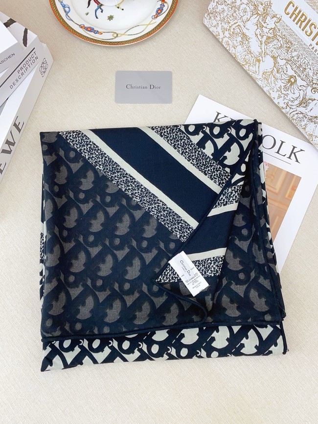 Dior Oblique Shawl Cashmere and Silk Jacquard KY083