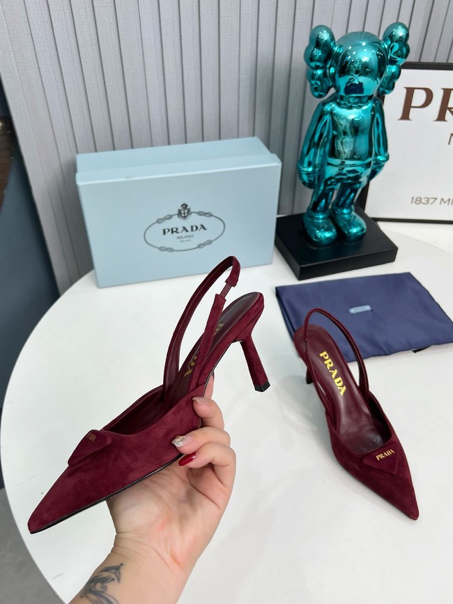 Prada leather slingback pumps 45086-2