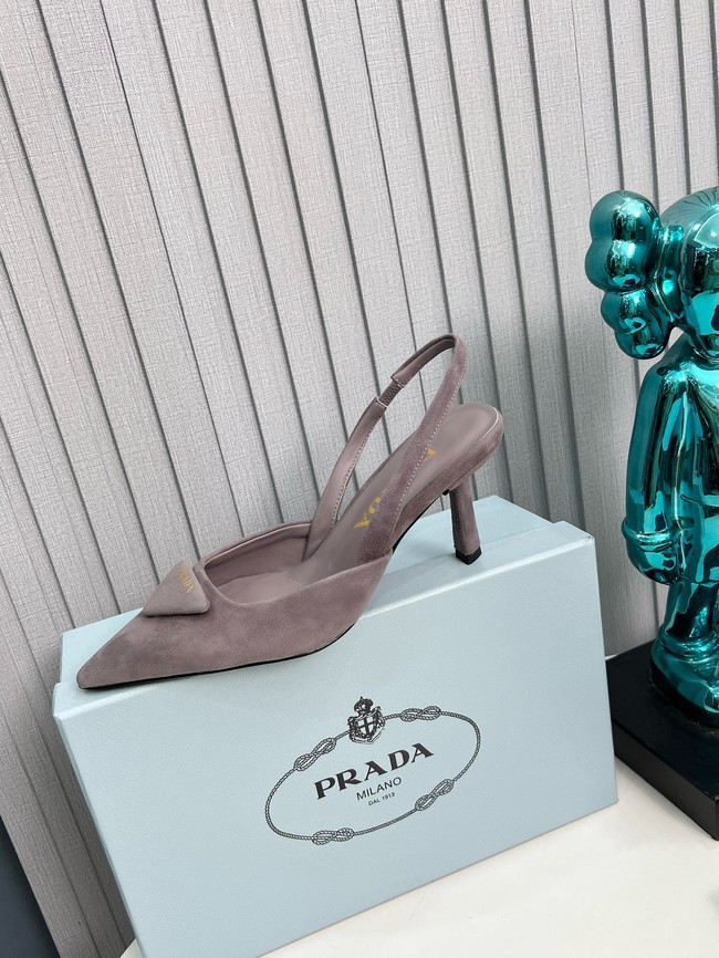 Prada leather slingback pumps 45086-4