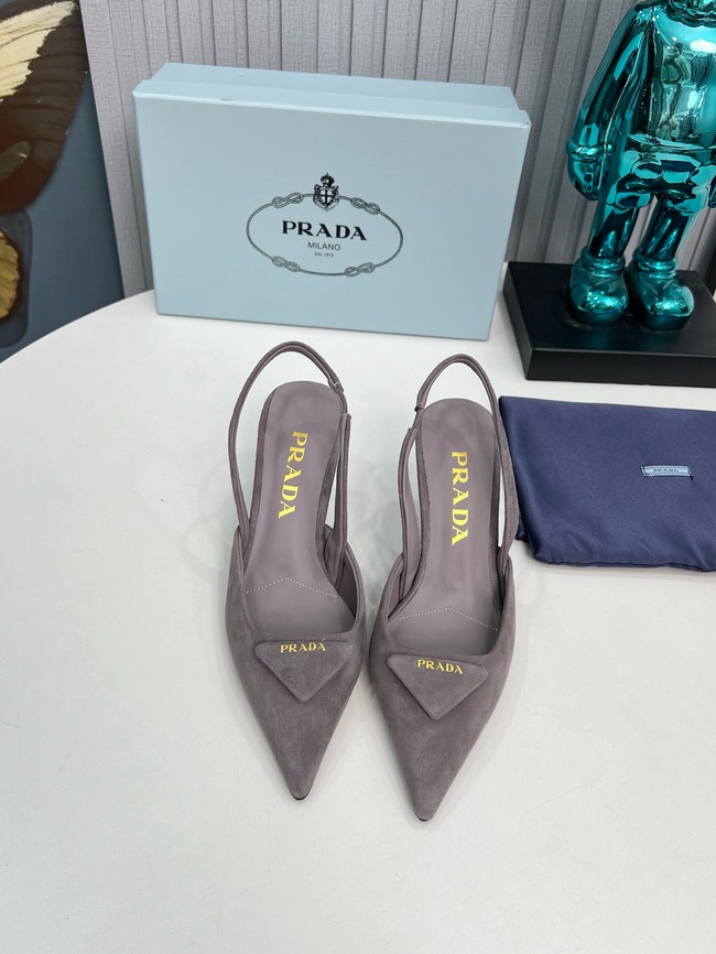 Prada leather slingback pumps 45086-4