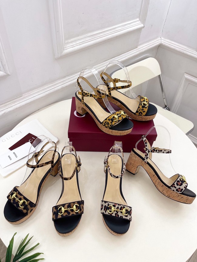 Gucci Womens Horsebit flatform sandal 45096-1