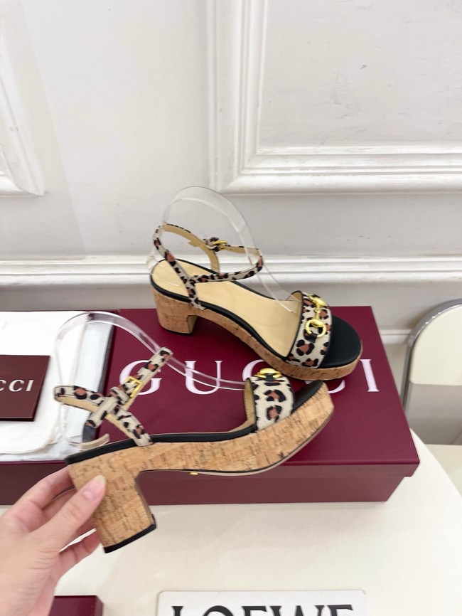 Gucci Womens Horsebit flatform sandal 45096-2