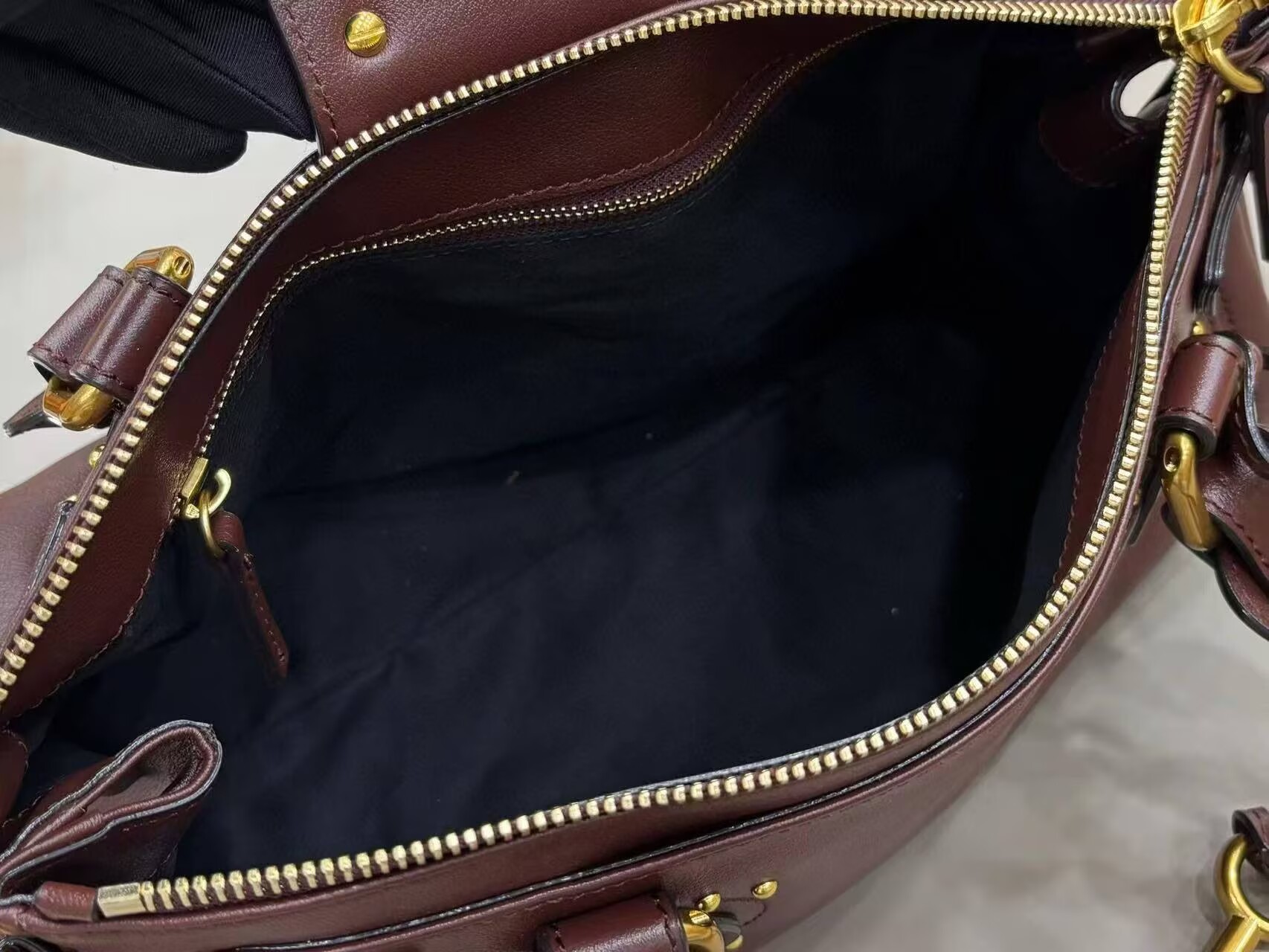 Chloe Original Leather Handle Bag C63202 Coffee Brown Chloe Original Leather Handle Bag C63202 Coffee Brown