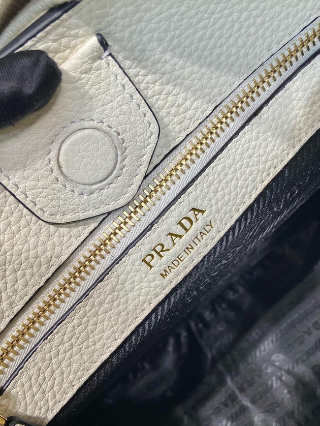 Prada Leather bag with shoulder strap 1BC073 Cream