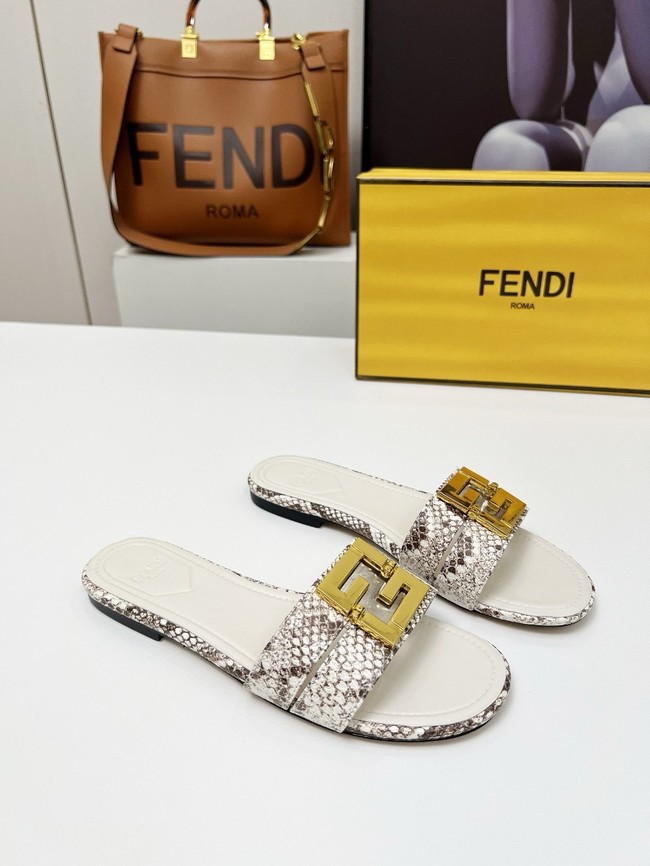 FENDI FFold leather mid-heel sandals 8R8538-3