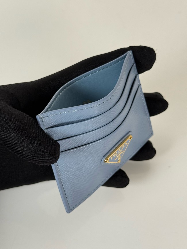 Prada Card Holder 1MC025 blue&gold