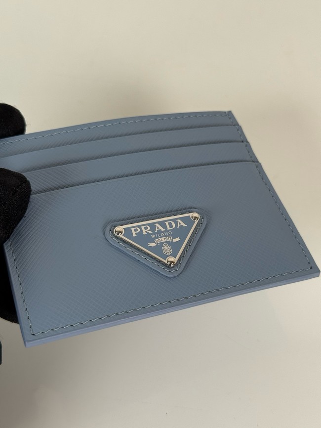 Prada Card Holder 1MC025 blue&Silver