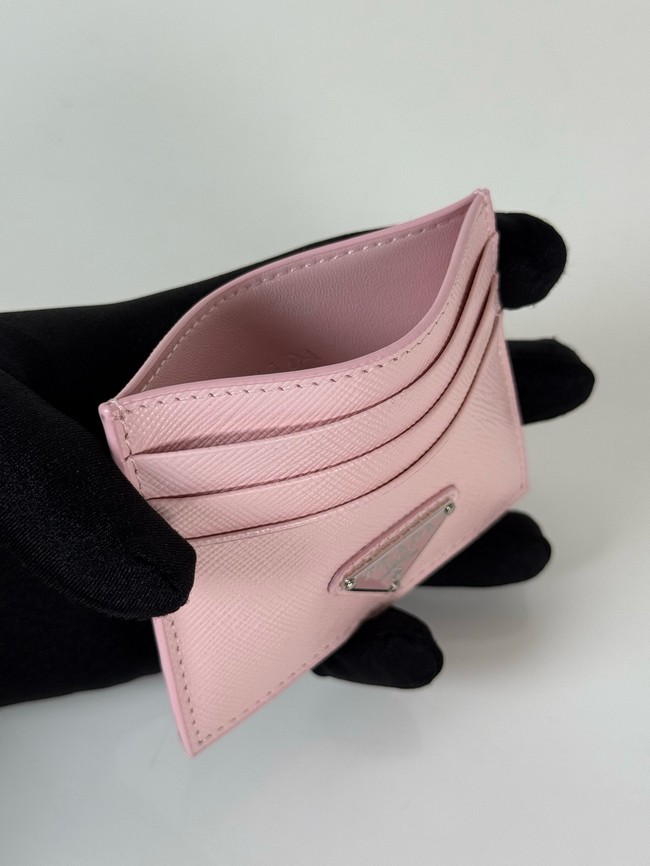 Prada Card Holder 1MC025 pink&Silver