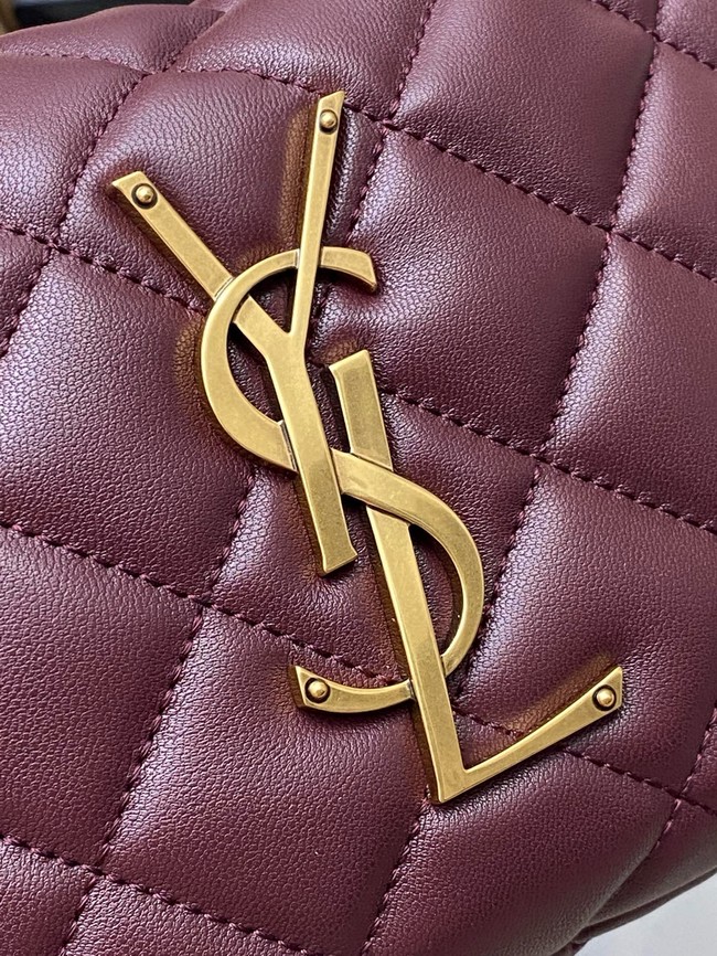 Saint Laurent ICARINO in quilted nappa 851689 ROUGE CABERNET