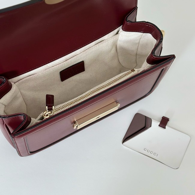 Gucci GG Marmont small shoulder bag 826761 Rosso Ancora red