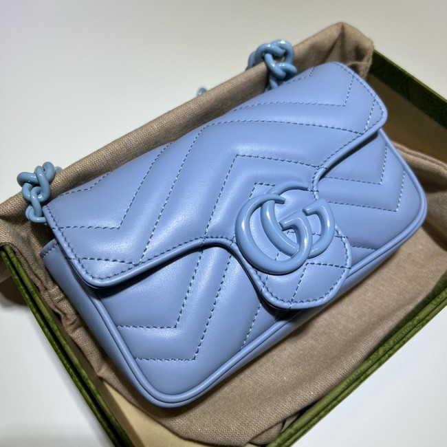 Gucci GG Marmont mini shoulder bag 699757 blue