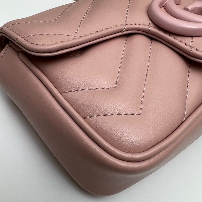 Gucci GG Marmont mini shoulder bag 699757 pink