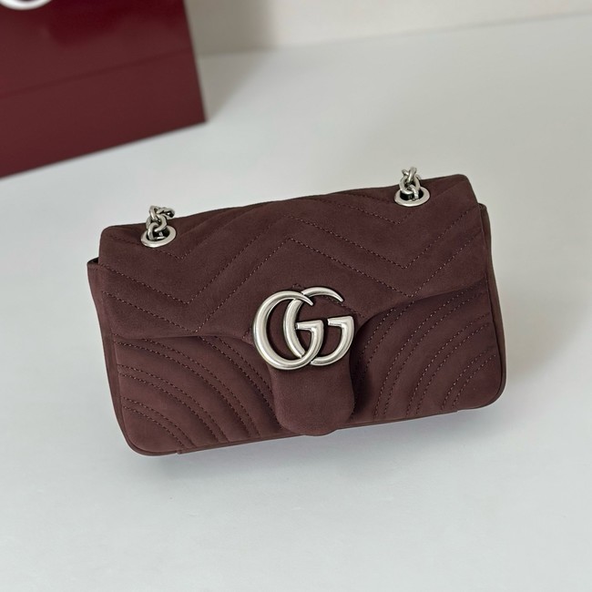 Gucci GG Marmont small shoulder bag 837280 Dark brown