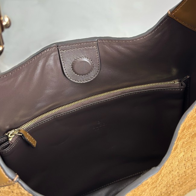 Gucci GG Marmont suede shoulder bag 834981 brown
