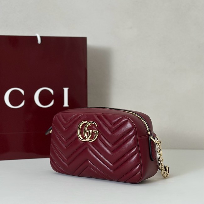 Gucci GG Marmont small camera bag 855273 Rosso Ancora red