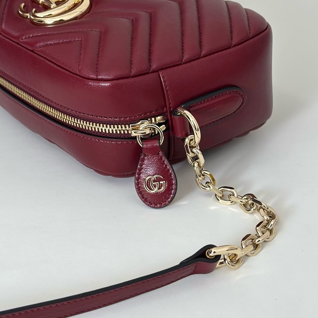 Gucci GG Marmont small camera bag 855273 Rosso Ancora red