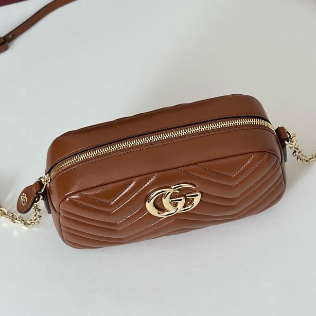 Gucci GG Marmont small camera bag 855273 brown