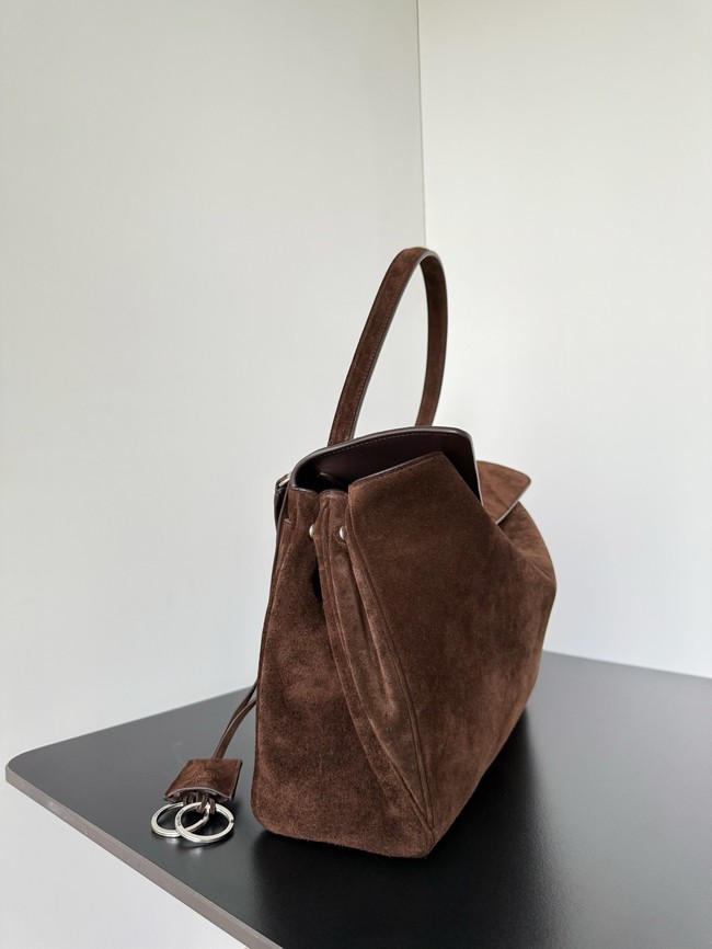 Balenciaga Rodeo Handbag Large suede calfskin 795458 Coffee