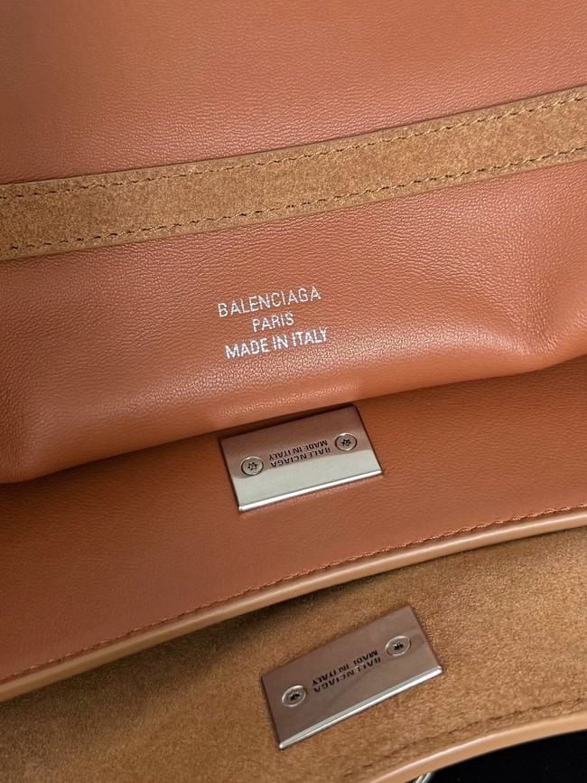 Balenciaga Rodeo Handbag Large suede calfskin 795458 tan