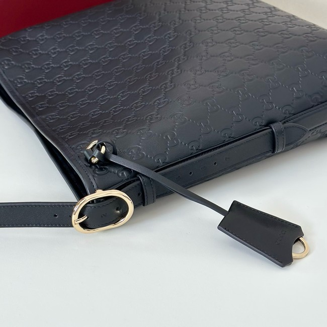 Gucci GG Emblem medium shoulder bag 847452 black