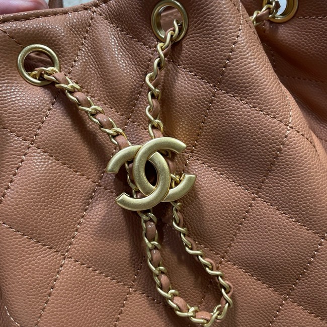 CHANEL 25 Medium Backpack AS5600 brown