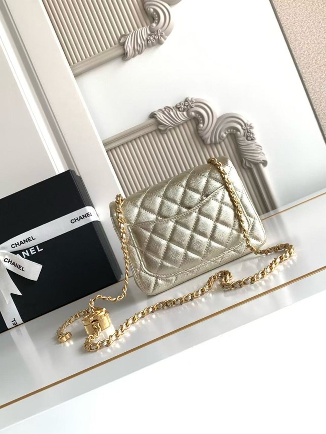 CHANEL mini Flap Bag AS1786 light gold