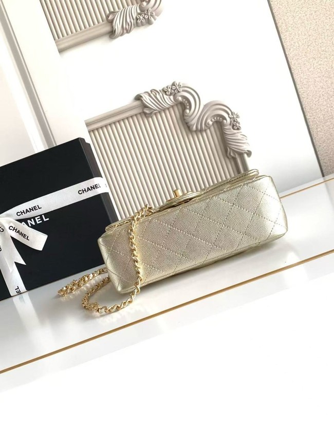 CHANEL mini Flap Bag  AS5759 light gold