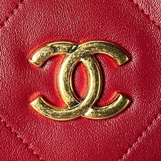 Chanel Hobo Handbag AS5837 red
