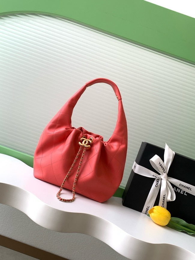CHANEL Hobo Handbag AS5976 Coral